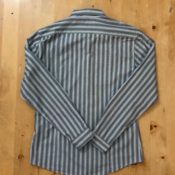 H&M Black/Grey/White Cotton Dress Shirt – Size M - Picture 2 of 5